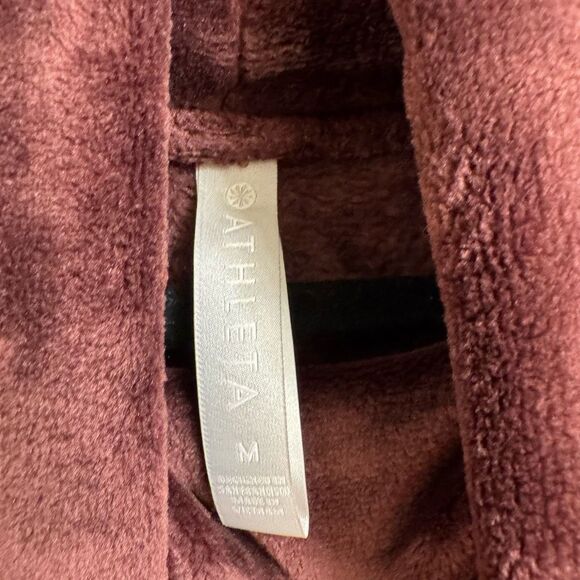 Athleta Double Cozy Karma Funnel Neck Burgundy Boxy Fit Medium - Picture 3 of 13